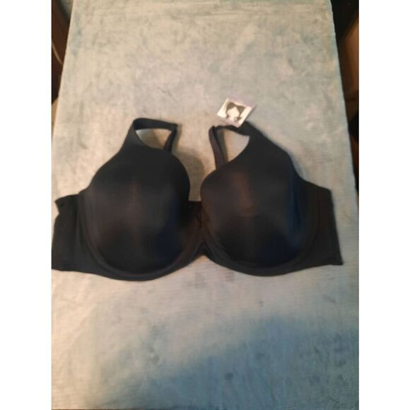 NWT Catherine's Plunge Underwire Black Bra 54D - Picture 1 of 4